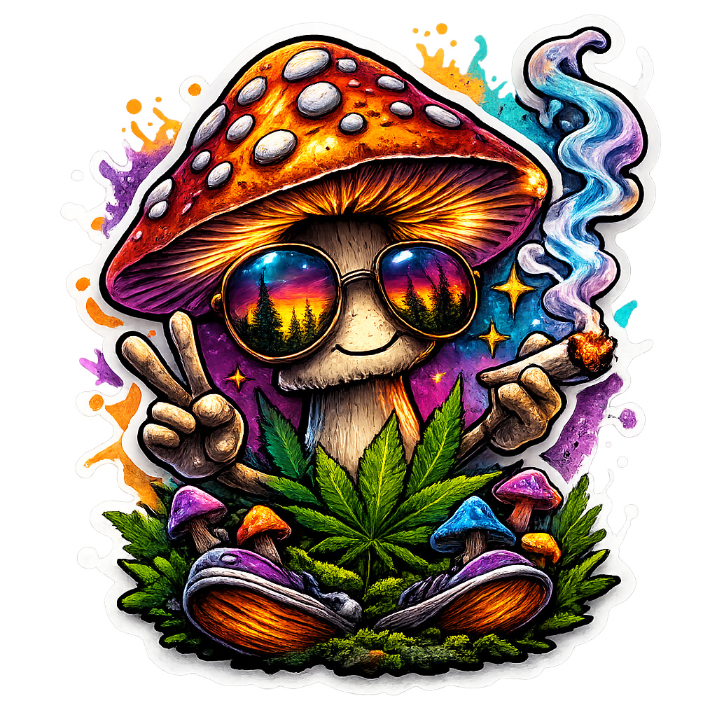 Colorful Gradient Sticker Design