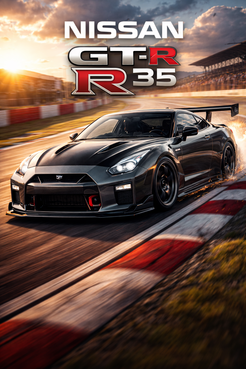 Nissan GT-R R35 Sports Car Poster - 24 inch x 36 inch